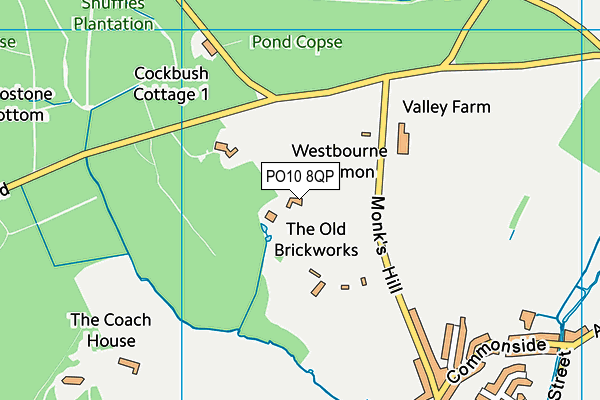 PO10 8QP map - OS VectorMap District (Ordnance Survey)