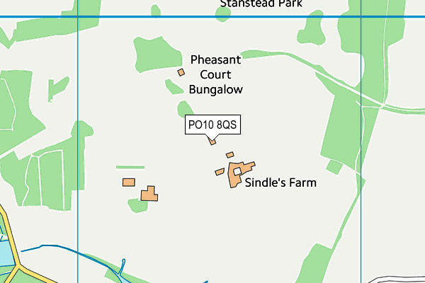 PO10 8QS map - OS VectorMap District (Ordnance Survey)