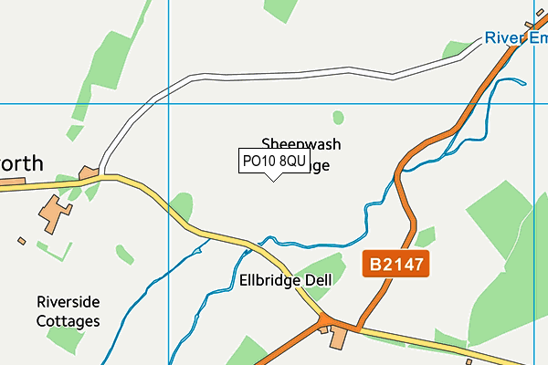 PO10 8QU map - OS VectorMap District (Ordnance Survey)