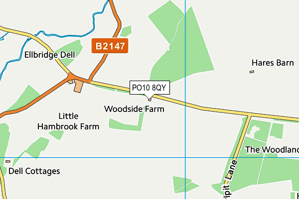 PO10 8QY map - OS VectorMap District (Ordnance Survey)