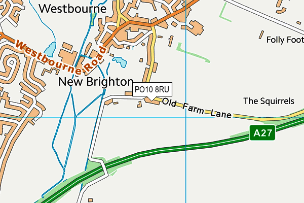 PO10 8RU map - OS VectorMap District (Ordnance Survey)