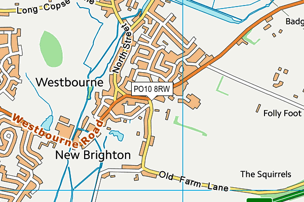 PO10 8RW map - OS VectorMap District (Ordnance Survey)