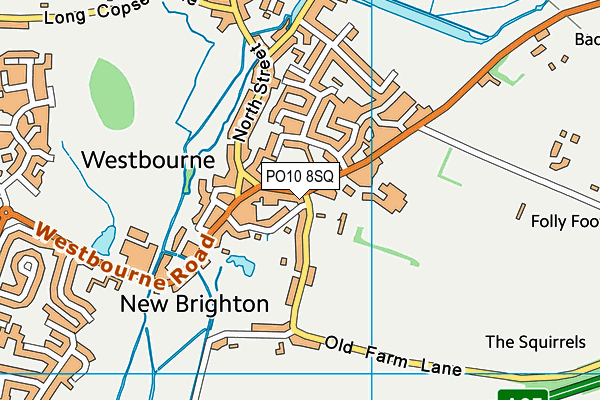 PO10 8SQ map - OS VectorMap District (Ordnance Survey)
