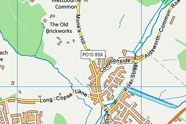PO10 8SX map - OS VectorMap District (Ordnance Survey)