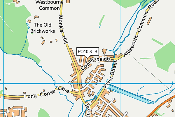 PO10 8TB map - OS VectorMap District (Ordnance Survey)