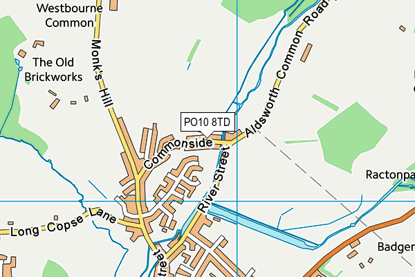 PO10 8TD map - OS VectorMap District (Ordnance Survey)
