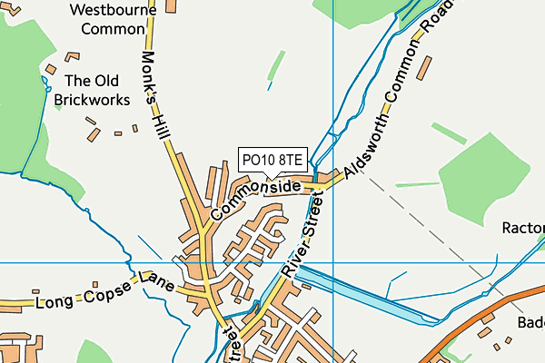 PO10 8TE map - OS VectorMap District (Ordnance Survey)
