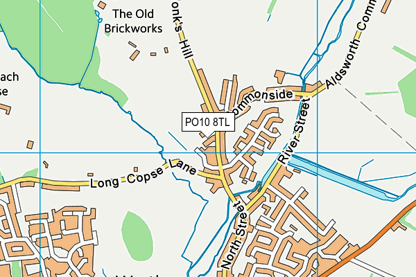 PO10 8TL map - OS VectorMap District (Ordnance Survey)