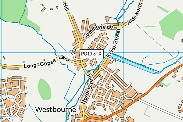 PO10 8TX map - OS VectorMap District (Ordnance Survey)
