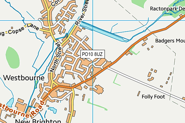 PO10 8UZ map - OS VectorMap District (Ordnance Survey)