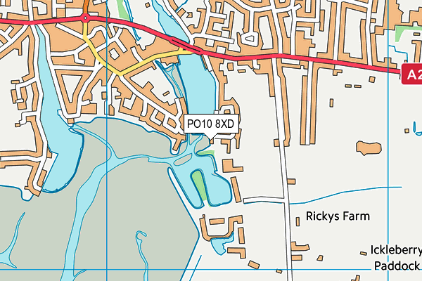 PO10 8XD map - OS VectorMap District (Ordnance Survey)