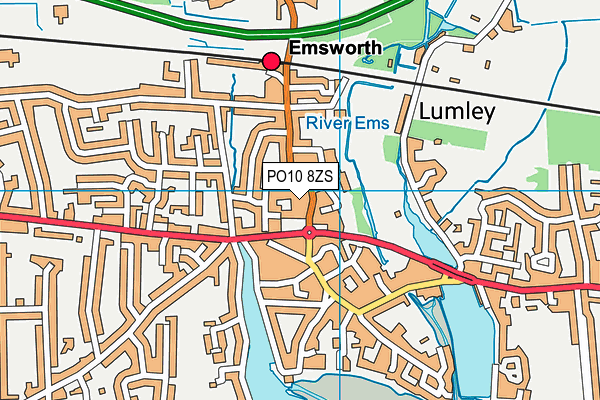 PO10 8ZS map - OS VectorMap District (Ordnance Survey)