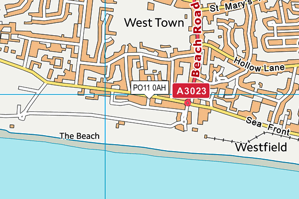 PO11 0AH map - OS VectorMap District (Ordnance Survey)