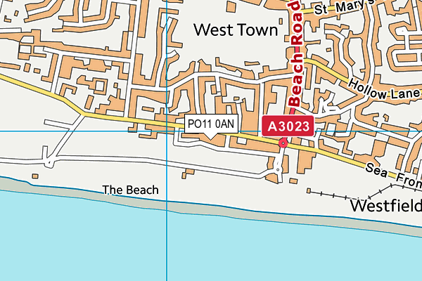 PO11 0AN map - OS VectorMap District (Ordnance Survey)