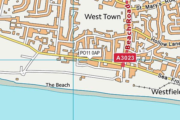 PO11 0AP map - OS VectorMap District (Ordnance Survey)