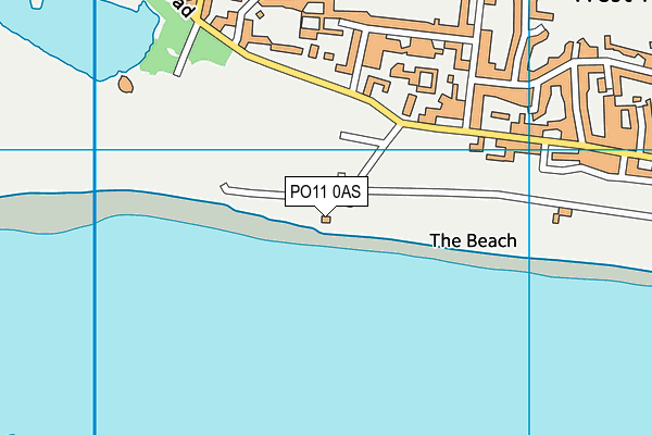 PO11 0AS map - OS VectorMap District (Ordnance Survey)