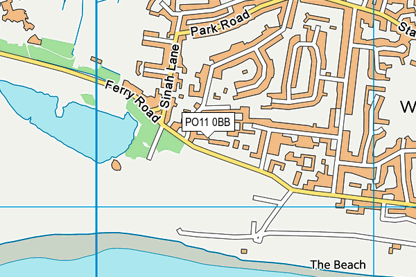 PO11 0BB map - OS VectorMap District (Ordnance Survey)