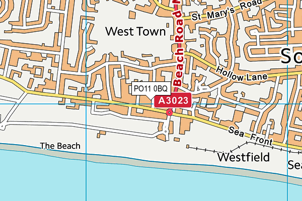 PO11 0BQ map - OS VectorMap District (Ordnance Survey)