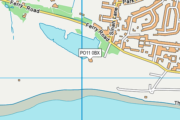 PO11 0BX map - OS VectorMap District (Ordnance Survey)