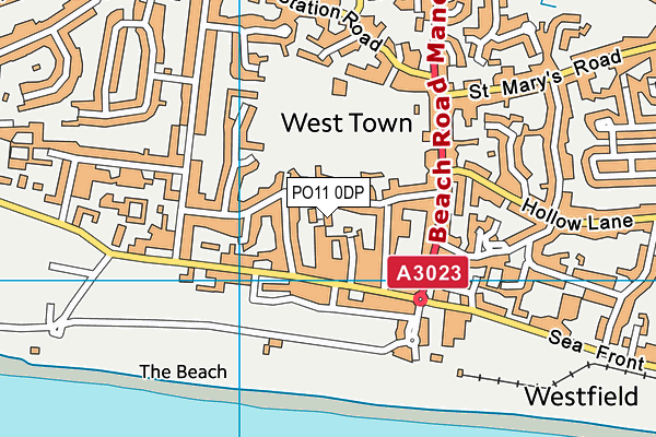 PO11 0DP map - OS VectorMap District (Ordnance Survey)