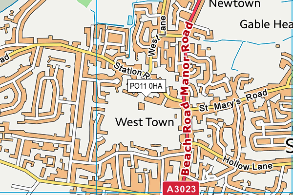 PO11 0HA map - OS VectorMap District (Ordnance Survey)