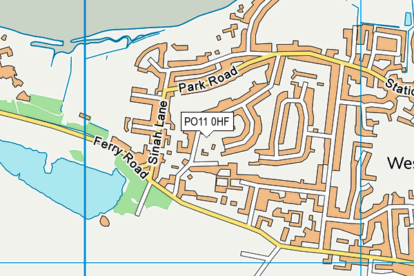 PO11 0HF map - OS VectorMap District (Ordnance Survey)