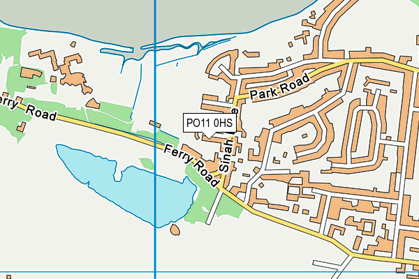 PO11 0HS map - OS VectorMap District (Ordnance Survey)