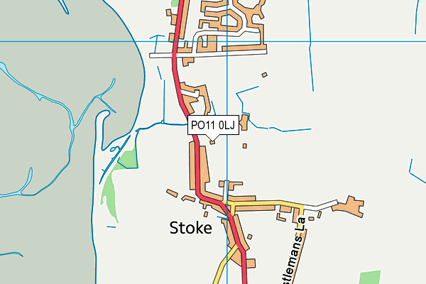 PO11 0LJ map - OS VectorMap District (Ordnance Survey)