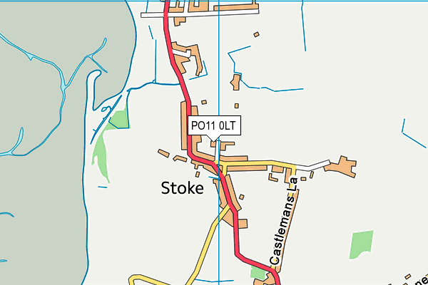 PO11 0LT map - OS VectorMap District (Ordnance Survey)