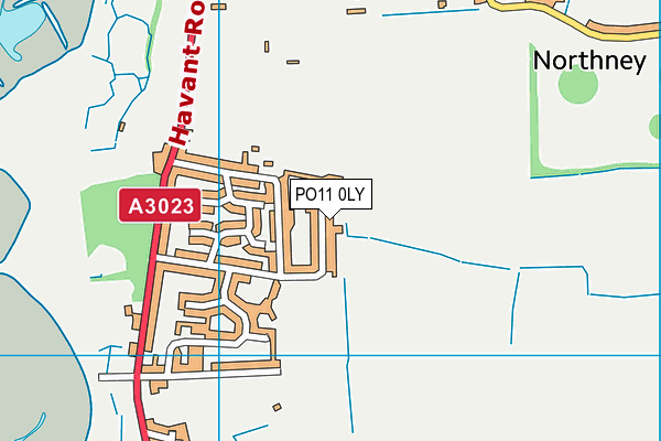 PO11 0LY map - OS VectorMap District (Ordnance Survey)