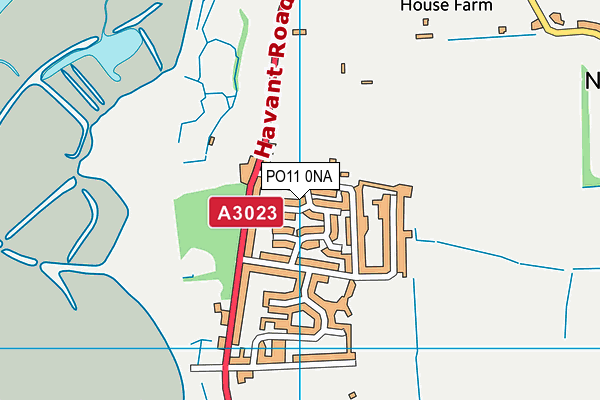 PO11 0NA map - OS VectorMap District (Ordnance Survey)