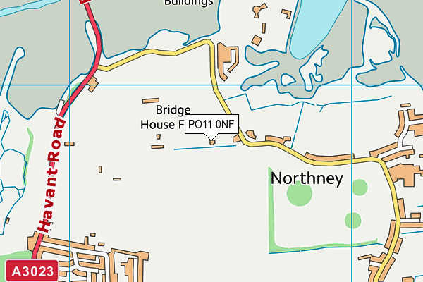 PO11 0NF map - OS VectorMap District (Ordnance Survey)