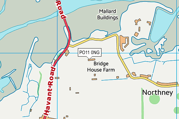 PO11 0NG map - OS VectorMap District (Ordnance Survey)