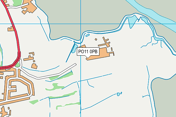 PO11 0PB map - OS VectorMap District (Ordnance Survey)