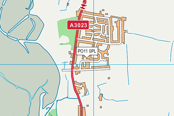 PO11 0PL map - OS VectorMap District (Ordnance Survey)