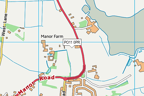 PO11 0PR map - OS VectorMap District (Ordnance Survey)