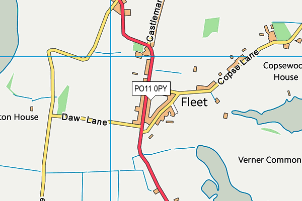 PO11 0PY map - OS VectorMap District (Ordnance Survey)