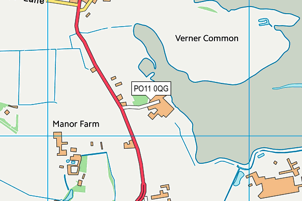 PO11 0QG map - OS VectorMap District (Ordnance Survey)