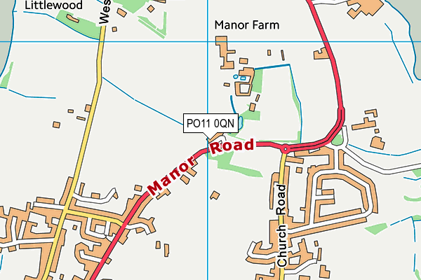 PO11 0QN map - OS VectorMap District (Ordnance Survey)