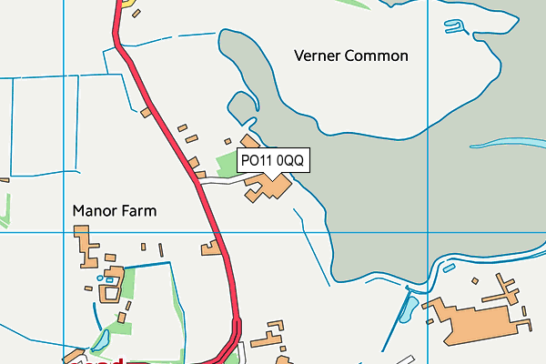 PO11 0QQ map - OS VectorMap District (Ordnance Survey)