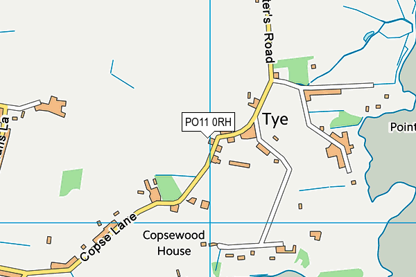 PO11 0RH map - OS VectorMap District (Ordnance Survey)