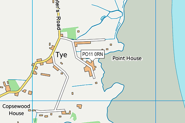 PO11 0RN map - OS VectorMap District (Ordnance Survey)