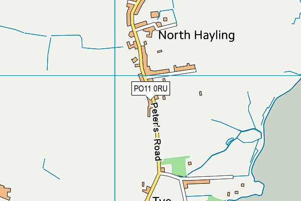 PO11 0RU map - OS VectorMap District (Ordnance Survey)