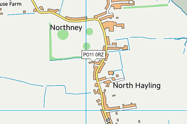 PO11 0RZ map - OS VectorMap District (Ordnance Survey)