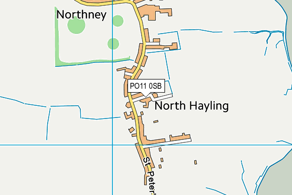 PO11 0SB map - OS VectorMap District (Ordnance Survey)