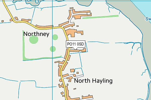 PO11 0SD map - OS VectorMap District (Ordnance Survey)