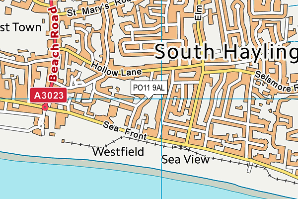 PO11 9AL map - OS VectorMap District (Ordnance Survey)