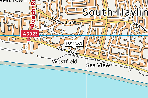 PO11 9AN map - OS VectorMap District (Ordnance Survey)