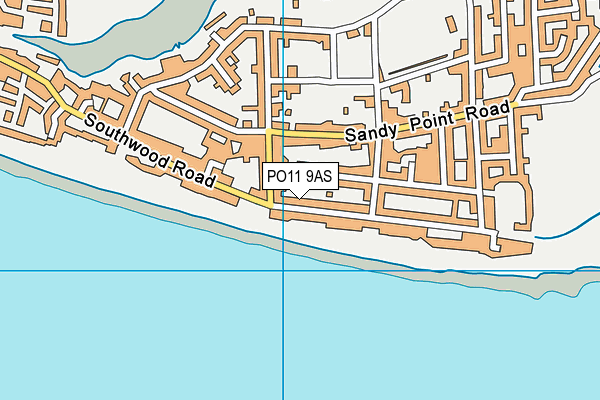 PO11 9AS map - OS VectorMap District (Ordnance Survey)