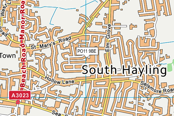 PO11 9BE map - OS VectorMap District (Ordnance Survey)